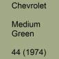 Preview: Chevrolet, Medium Green, 44 (1974).